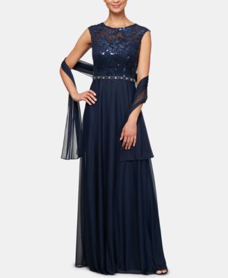 Alex Evenings Tea Length Dress